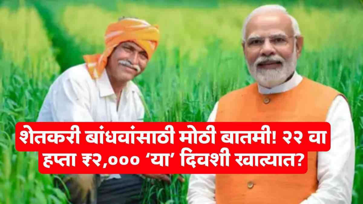 PM Kisan 22nd Installment Date